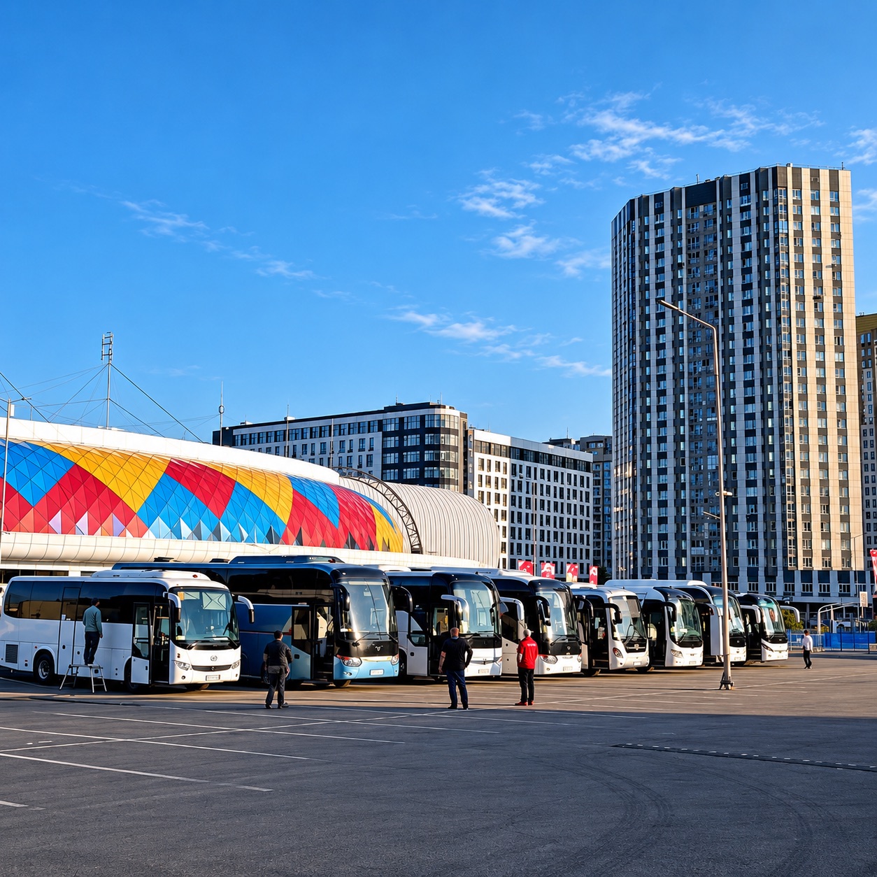 Автобусы на стоянке